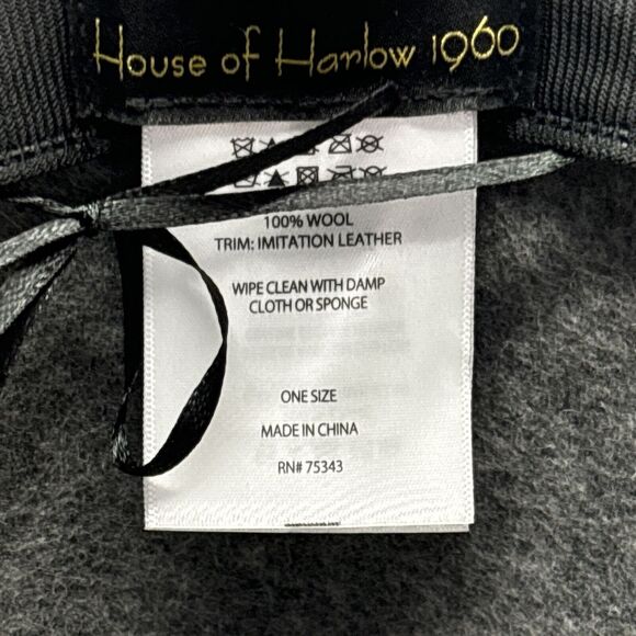 Revolve House of Harlow Hat Fedora Women\'s Gray‎ Wool Felt Adjustable Boho Chic main image 4